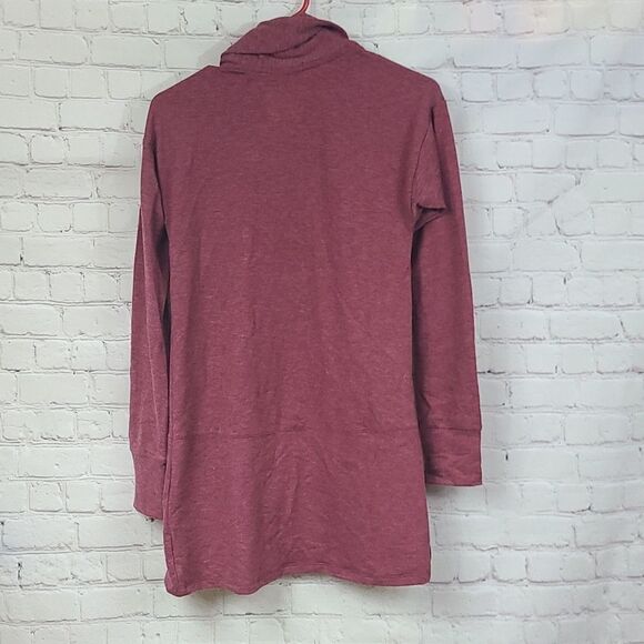 Womens XXS/XS Cuddl Duds Comfortwear Soft Knit Wrap Cranberry Thumbhole Cardigan - Picture 7 of 7